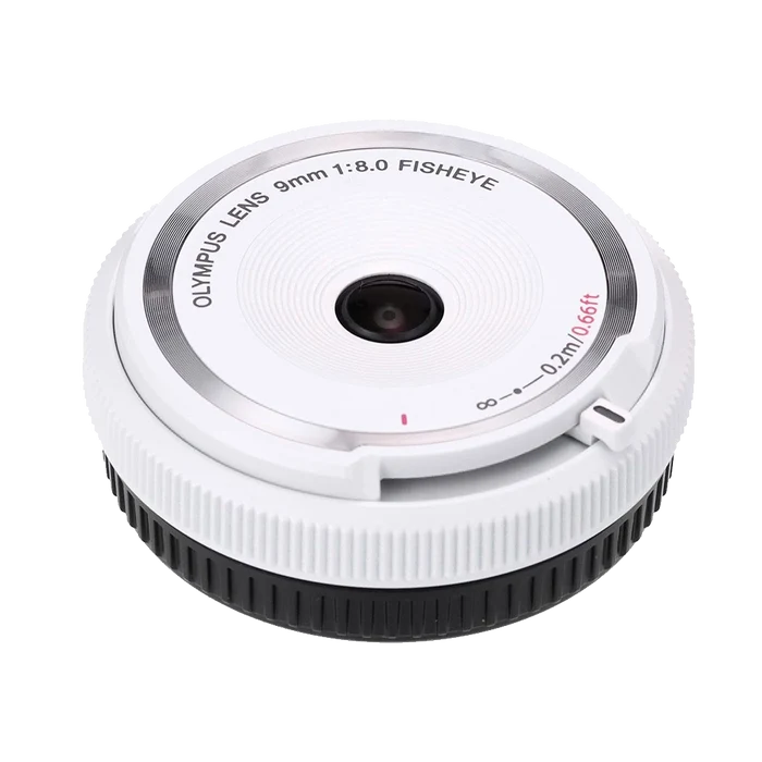 Olympus Fisheye Body Cap 9mm f/8 Lens - White (MFT)