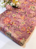 Onion Pink Floral Jacquard With Print 44 inch width
