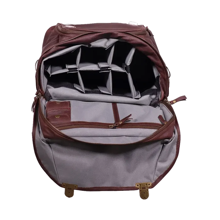 Orms Leather Camera Shoulder Bag (Chocolate, Large)
