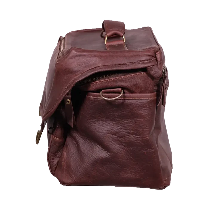 Orms Leather Camera Shoulder Bag (Chocolate, Large)