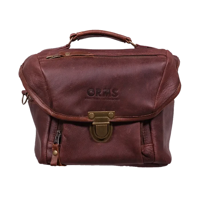 Orms Leather Camera Shoulder Bag (Chocolate, Small)