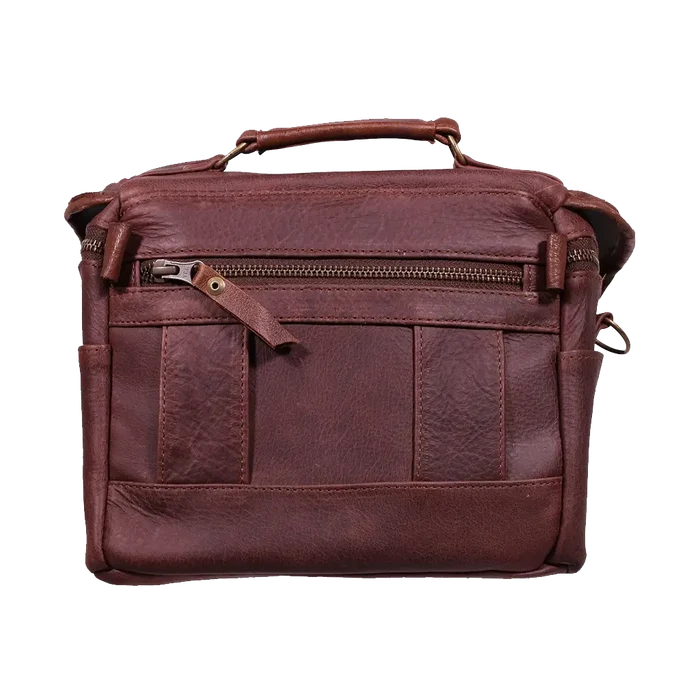 Orms Leather Camera Shoulder Bag (Chocolate, Small)