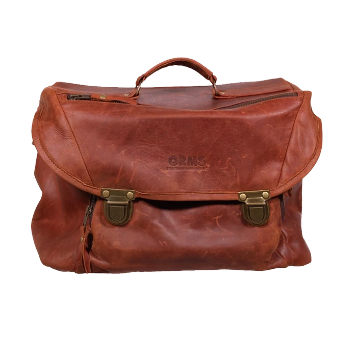 ORMS Leather Camera Shoulder Bag (Saddle Brown, Large)