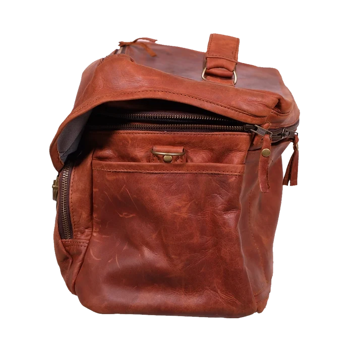 ORMS Leather Camera Shoulder Bag (Saddle Brown, Large)