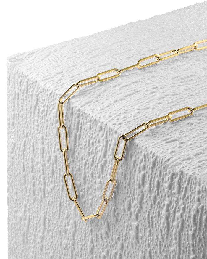 Paperclip Chain Necklace - Gold
