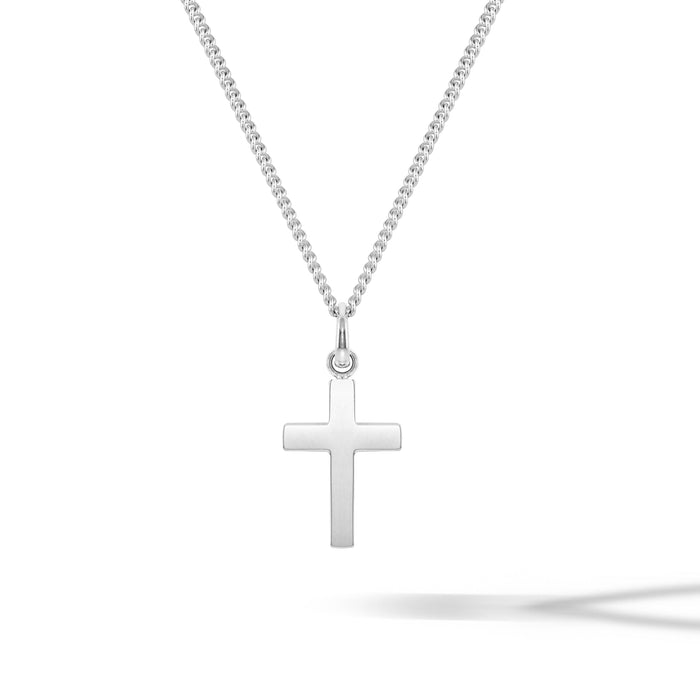 Silver womens cross necklace