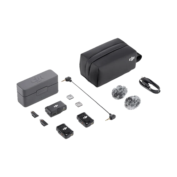 Rental: DJI Mic 2 2-Person Compact Digital Wireless Microphone System/Recorder for Camera and Smartphone (2.4 GHz)