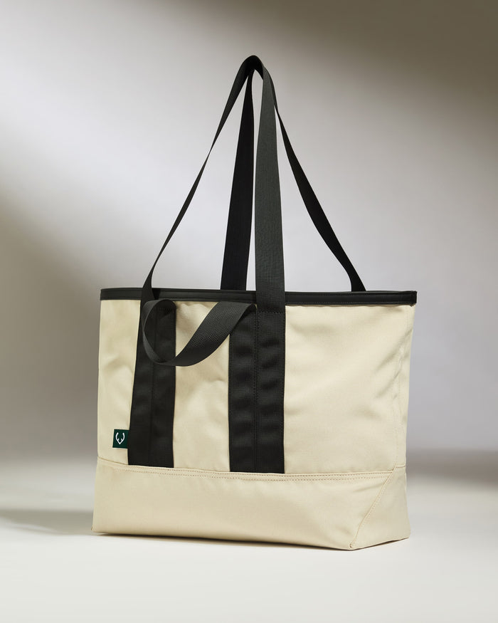 a white and black bag