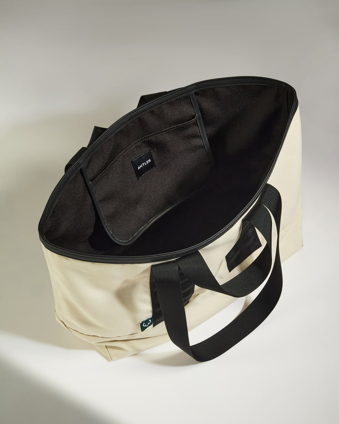 a bag with a black strap