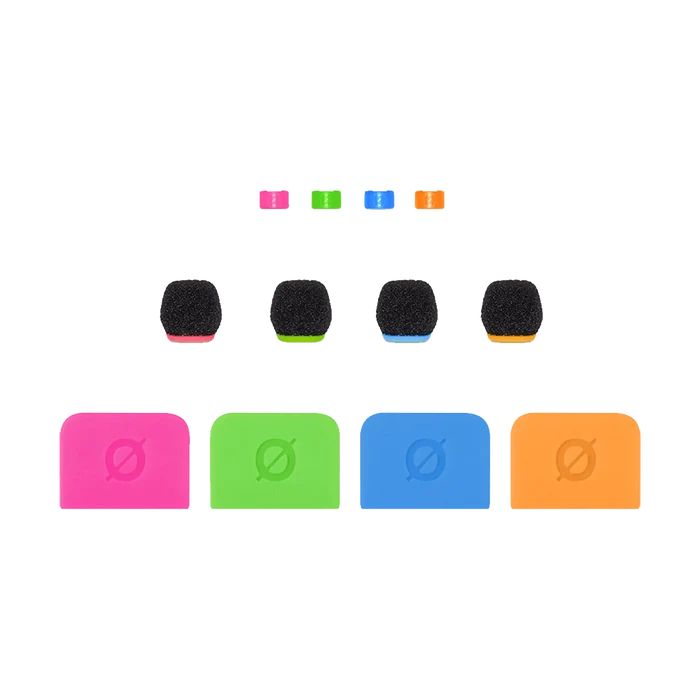 Rode COLORS 3 Set of Color-Coded Windshields, Rings and Tags for Wireless GO and Lavalier II (Set of 4)