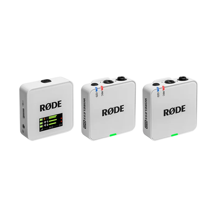 Rode Wireless GO (Gen 3) 2-Person Compact Digital Wireless Microphone System/Recorder (2.4 GHz, White)