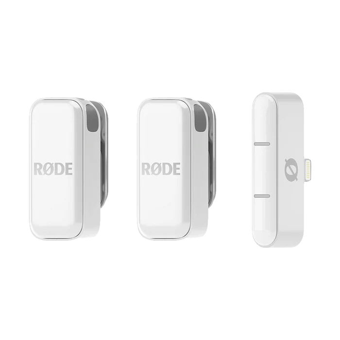 Rode Wireless Micro 2-Person Ultracompact Wireless Microphone System with USB-C Connector (2.4 GHz, White)
