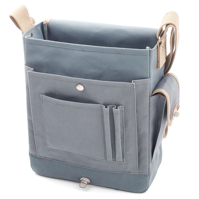 Front pocket with sewing in dividers for pens