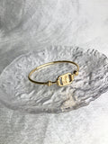 Salvatore Ferragamo Gancini Bangle Gold Vintage fm433f