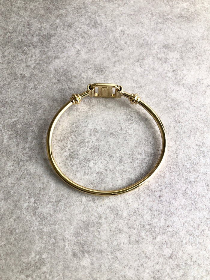 Salvatore Ferragamo Gancini Bangle Gold Vintage fm433f