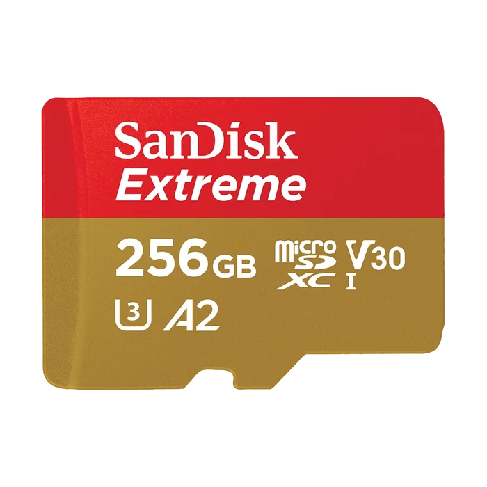SanDisk 256GB Extreme 190MB/s UHS-I microSDXC Memory Card