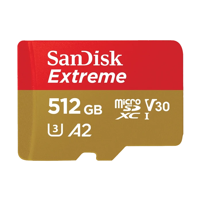 SanDisk 512GB Extreme 190MB/s UHS-I microSDXC Memory Card