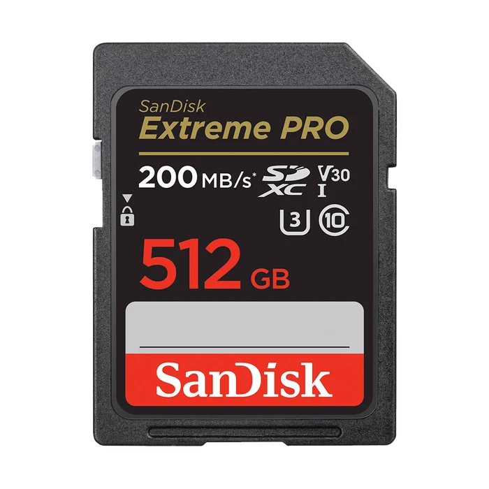 SanDisk 512GB Extreme PRO 200MB/s UHS-I SDXC Memory Card