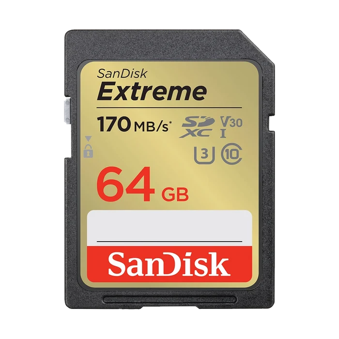 SanDisk 64GB Extreme 170MB/s UHS-I SDHC Memory Card