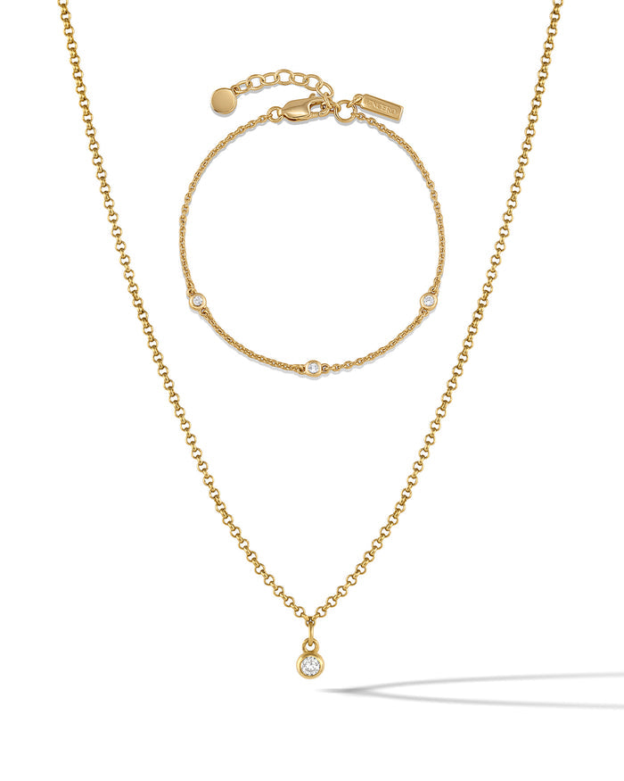 Sapphire Trio Set - Gold