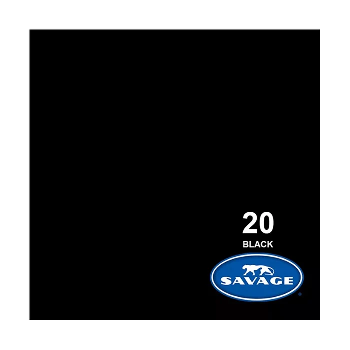 Savage Background Paper Black 20 (2.18m x 11m)