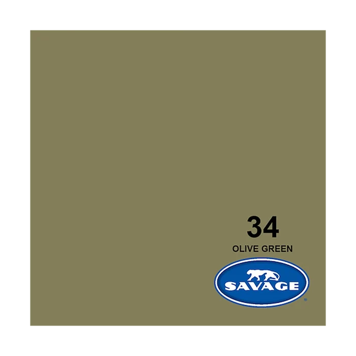 Savage Background Paper Olive Green 34 (2.72m x 11m)