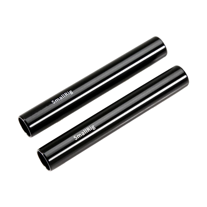 SmallRig 15mm Aluminum Rod (Pair, Black, 10cm)