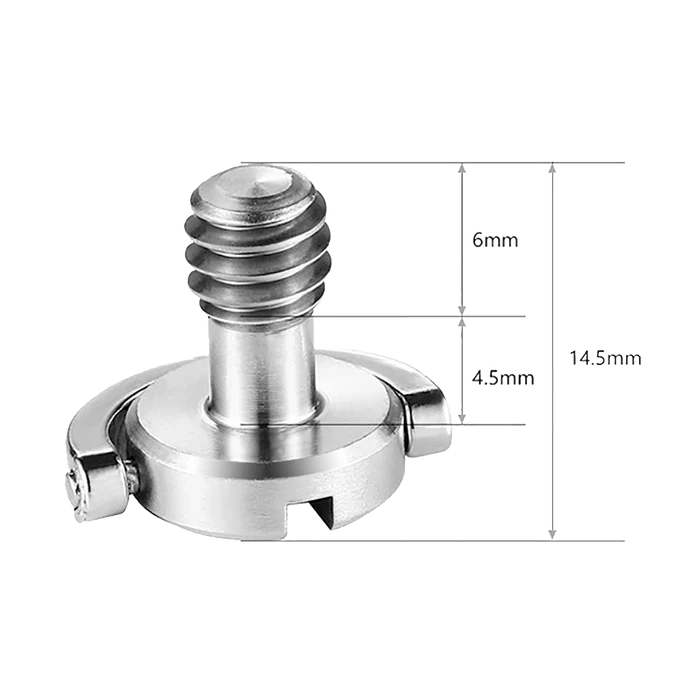 SmallRig 838 Quick Release Camera Screw with D-Ring (1/4"-20, Pair)