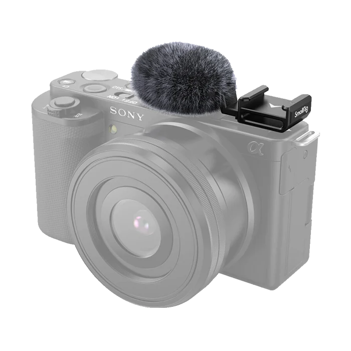 SmallRig Cold Shoe Adapter with Windshield for Sony ZV Series Cameras