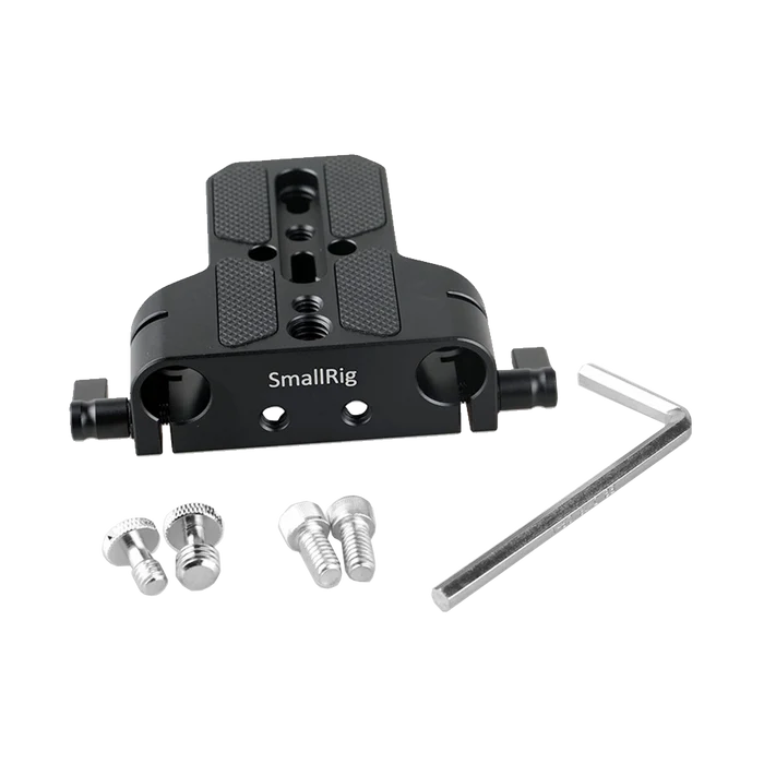 SmallRig Compact Camera Baseplate with 15mm LWS Rod Clamp