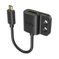 SmallRig Ultra-Slim Female HDMI Type A to Male Micro-HDMI Type D Adapter Cable