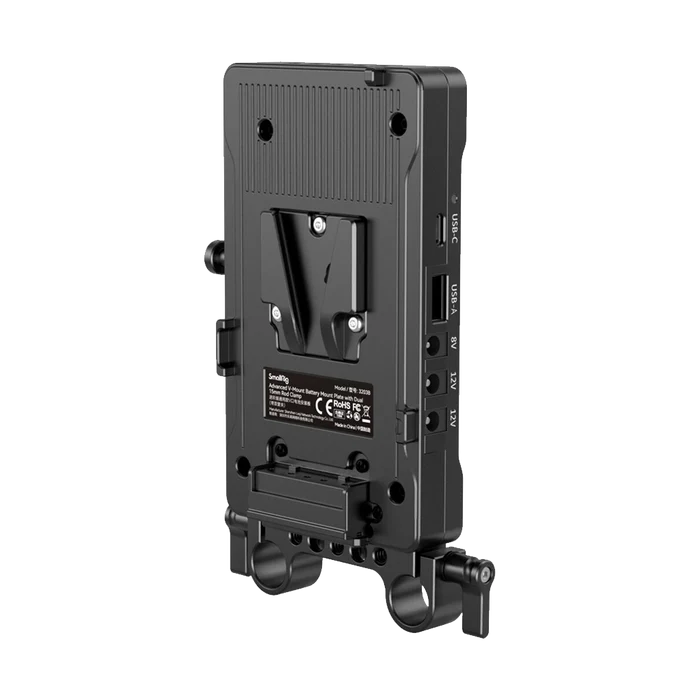 SmallRig V-Mount Battery Adapter Plate with Dual 15mm Rod Clamp