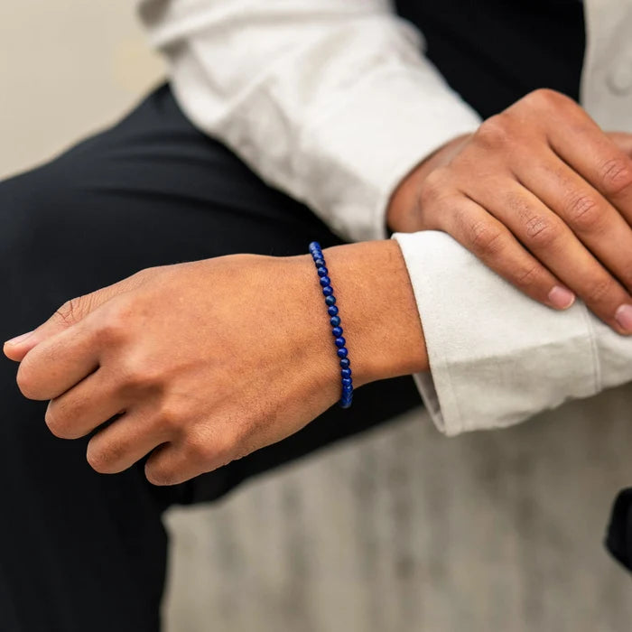 Lapis lazuli 4mm bracelet for men