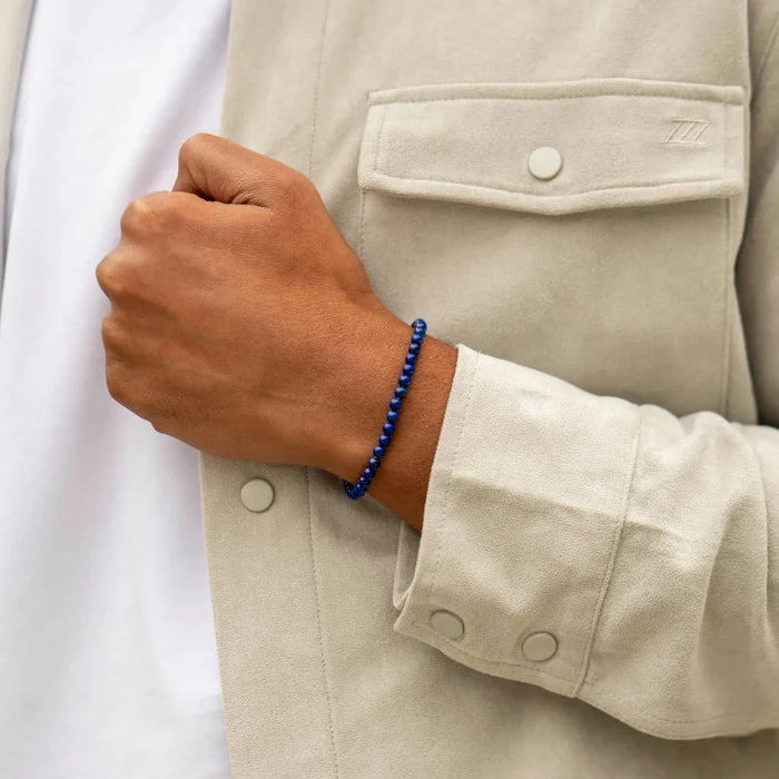 Lapis lazuli 4mm bracelet for men