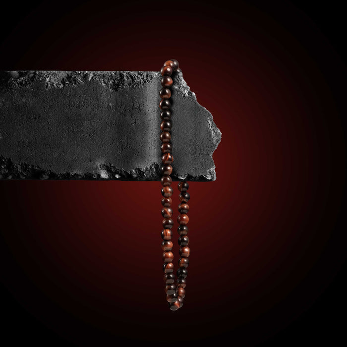 red tigers eye 4mm bracelet for men