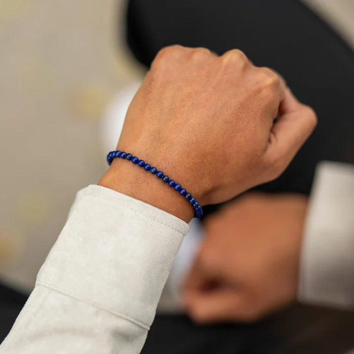 Lapis lazuli 4mm bracelet for men