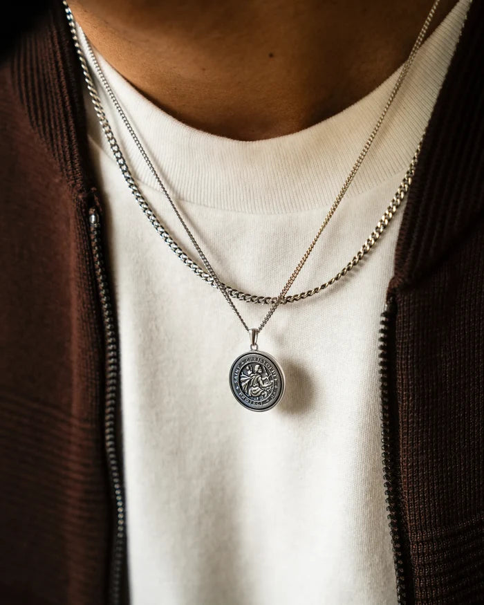 St Christopher Pendant For men on neck
