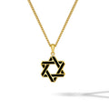Gold Star of David Pendant For Men