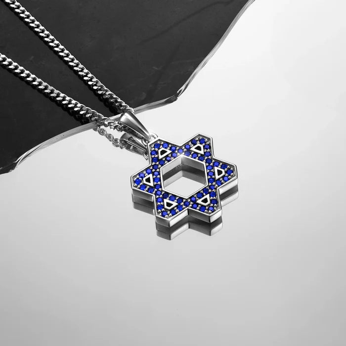 Sapphire star of david for men