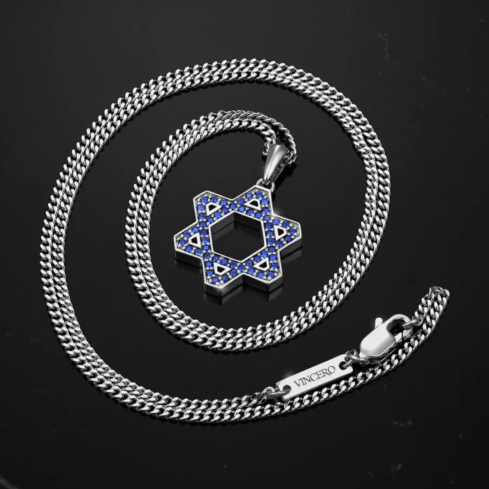 Sapphire star of david for men