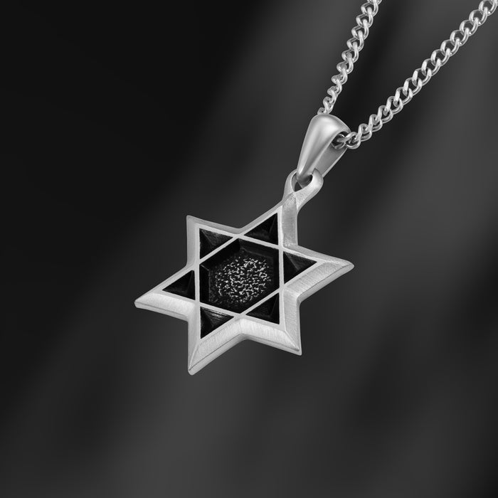 Silver necklace with a Star of David pendant