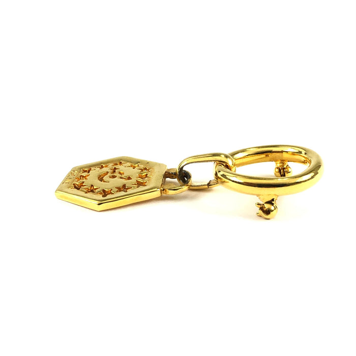 CELINE Star Watch Dial Brooch Gold Old Celine vz5kv6