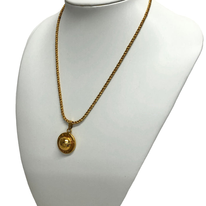 CELINE Starball Necklace Gold Vintage ymi78b