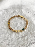 CELINE Stone Bracelet Gold Vintage uwc5j4
