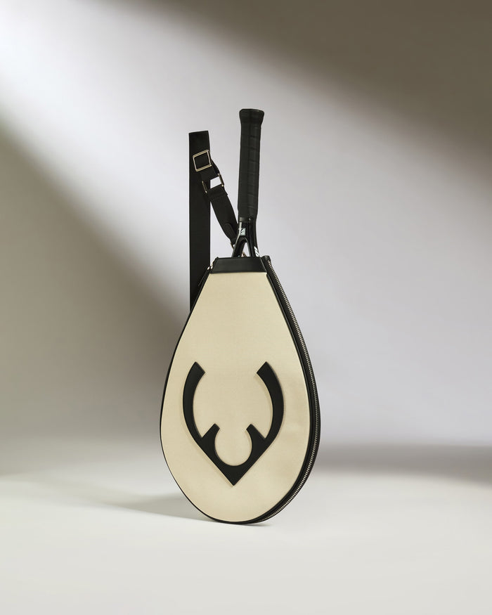 a tennis racket with a handle