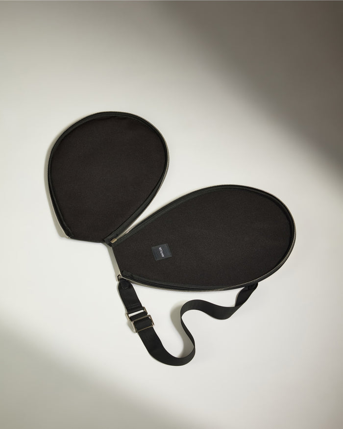 a black bag with a strap