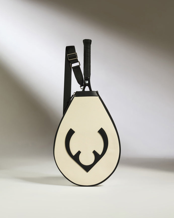 a tennis racket with a handle