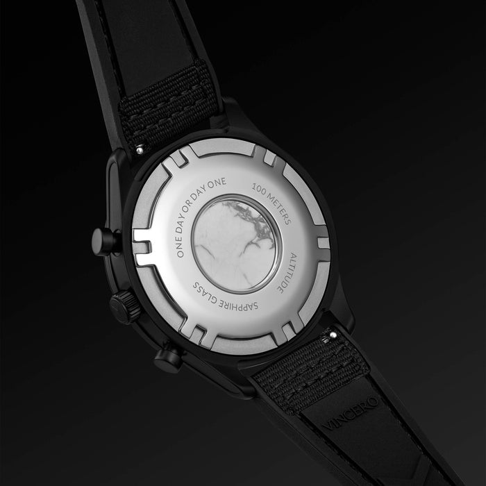 Caseback shot of altitude