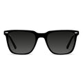 Black sunglasses with gradient lenses on a white background