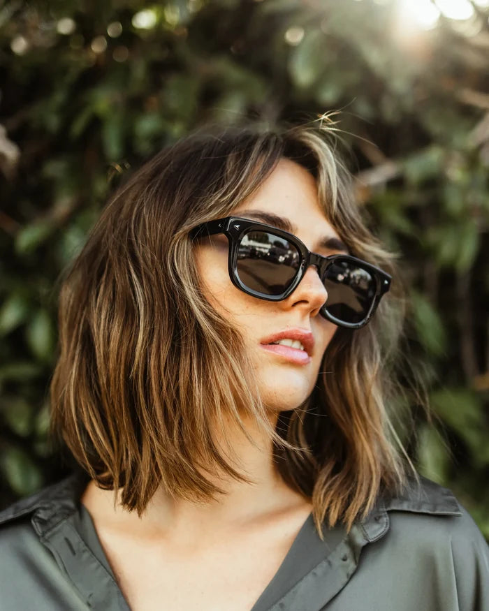 Black Sunnies on womens face